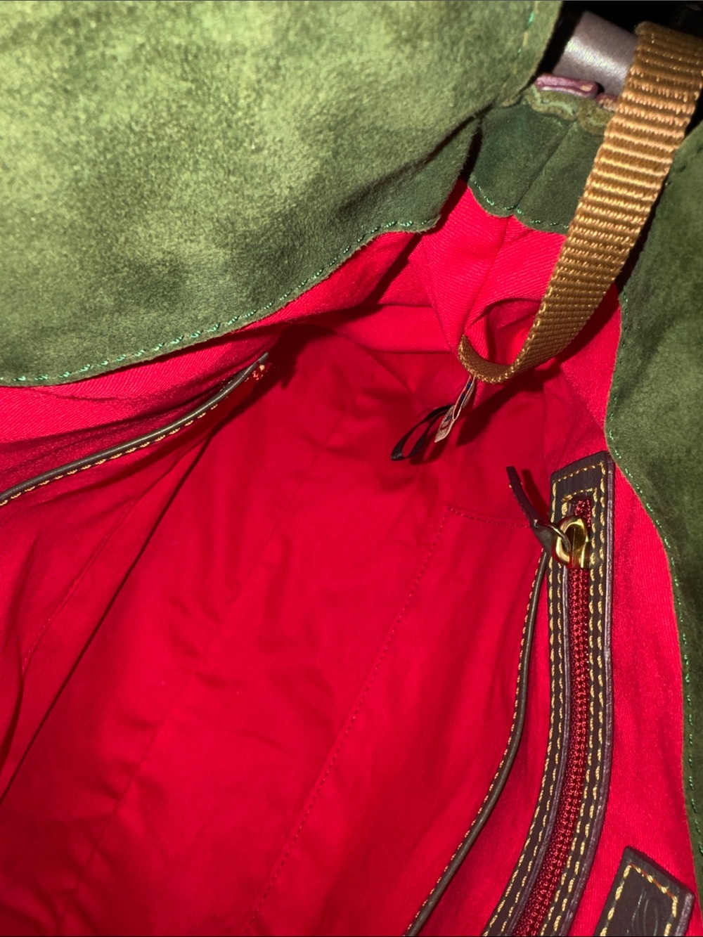 Dooney & Bourke Small Florentine Satchel in Slate with Strap - Picture 14 of 14
